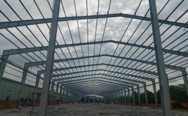 Thi công nhà xưởng Tân uyên 